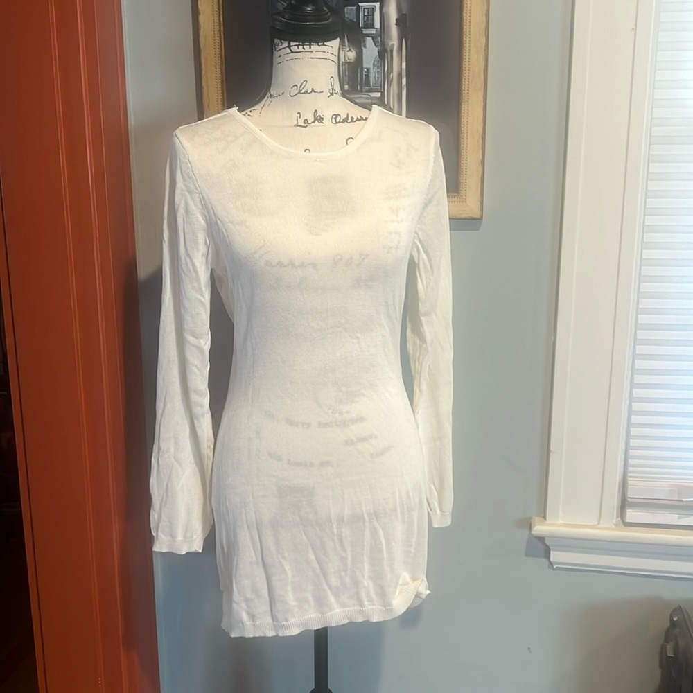 Shein Tunic Length Long-Sleeved Top with Low Back (Large)